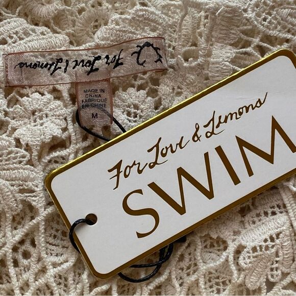 NWT For Love & Lemons Ivory Maldives Crochet Mini Dress/ Cover-Up Size Medium - Picture 12 of 15